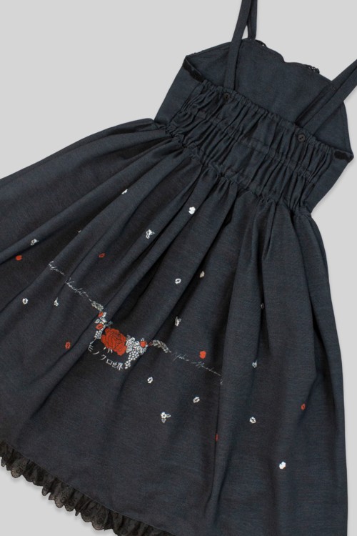Yoh's Monochrome World x Madame Chocolat - JSK Dress Yasasii Yume Black x Red