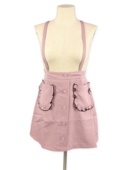 [Second hand] Jirai Suspender Skirt in Mauve - Mar*s
