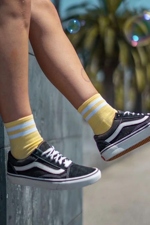 Calcetines Ankle High - Sunshine Amarillo Pastel - American Socks
