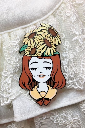 Sunny Disposition Enamel Pin ~ Lulu VanHoagland