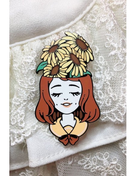 Sunny Disposition Enamel Pin ~ Lulu VanHoagland