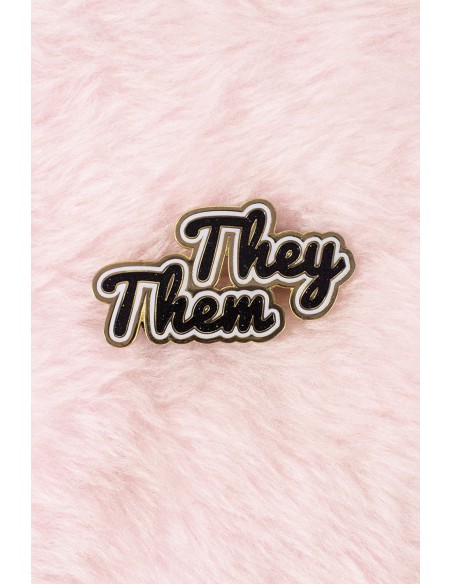 Pin They/Them - Negro