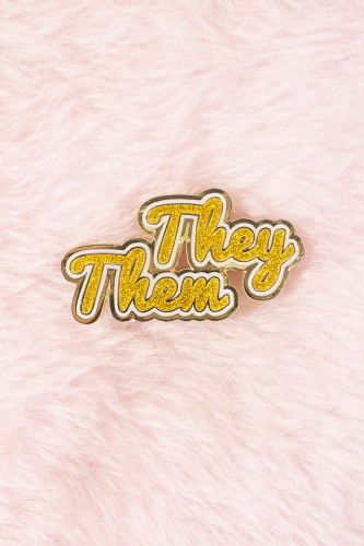 Pin They/Them - Dorado
