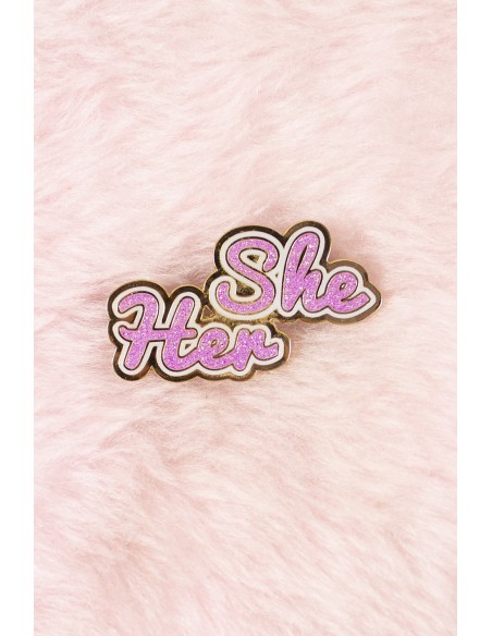 She/Her Enamel Pin - Lavender