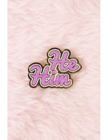 Pin He/Him - Lila