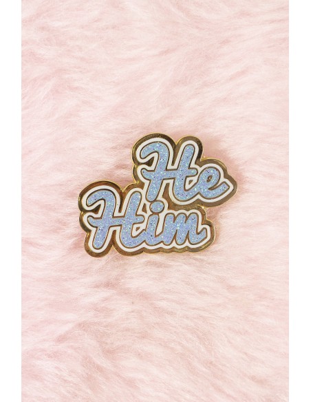 Pin He/Him - Azul