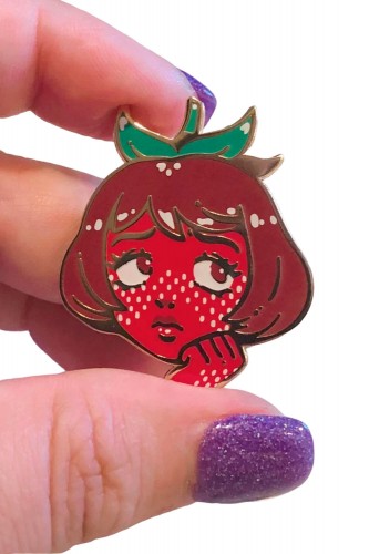 Strawberry Skin Enamel Pin...