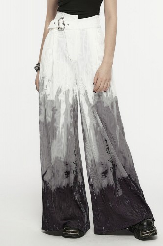 Ink Stain Wide Pants White...