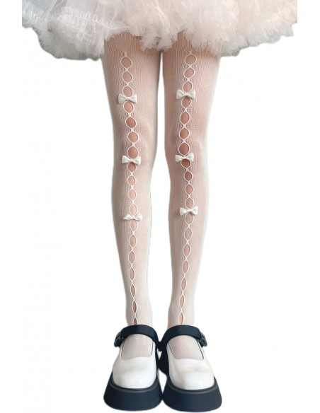 Medias Bows Blanco