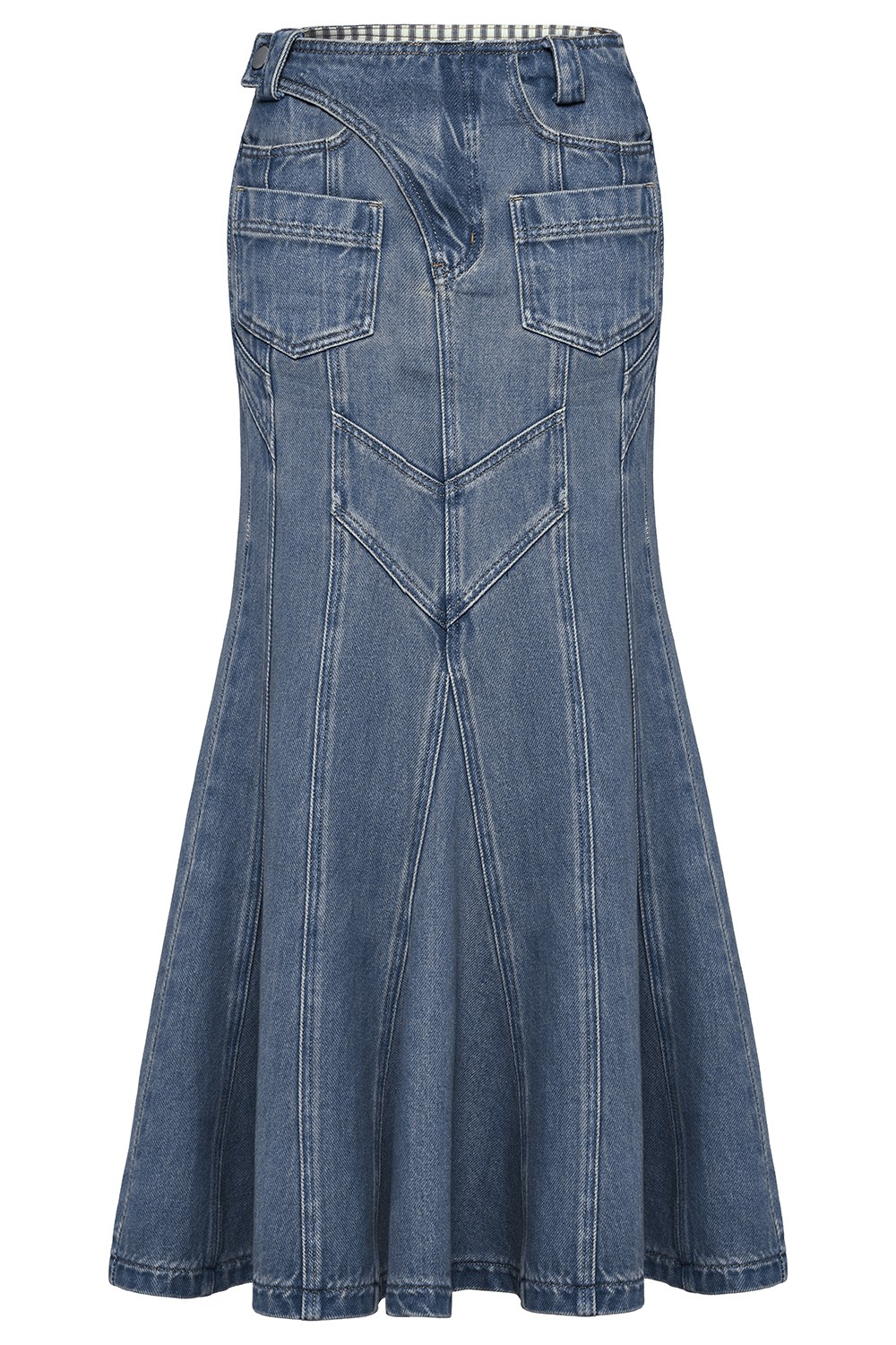 Buy MADAME Denim Regular Fit Women's Mid Rise Casual Skirt | Shoppers Stop