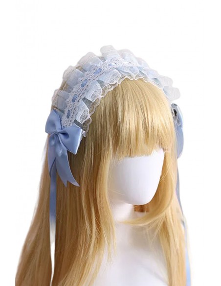 Headdress Cofia Lolita - Azul Pastel