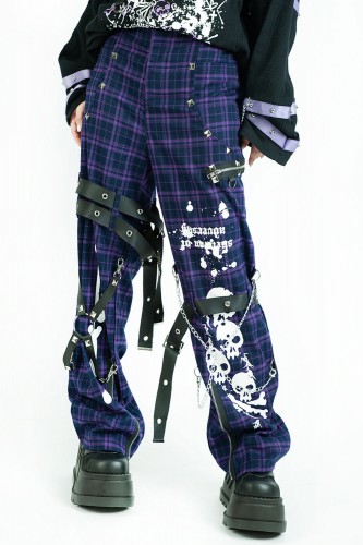 Punk Chains Pants - Purple...