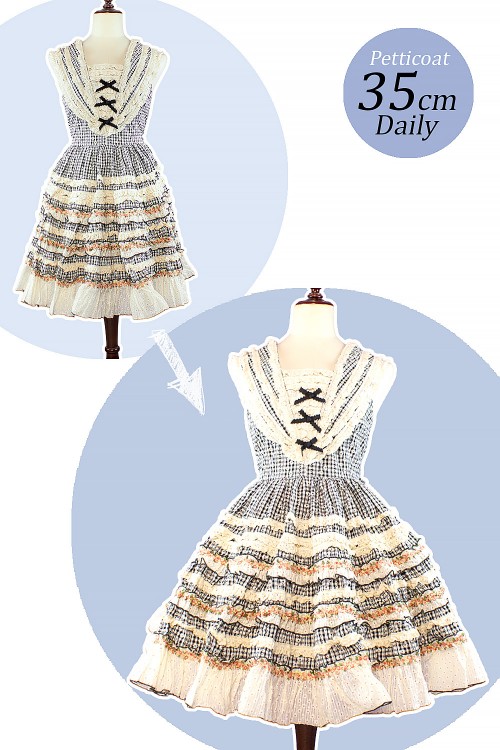 Petticoat Daily 35cm White - Aurora & Ariel