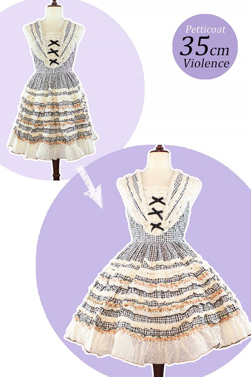 Petticoat Violence 35cm White - Aurora & Ariel