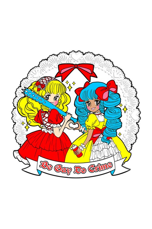 Be Gay Do Crime Vintage Sticker - Mezzo Studio