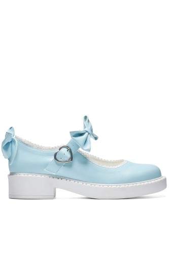 Fairy Lace Doily Mary Janes Baby Blue - Koi 2