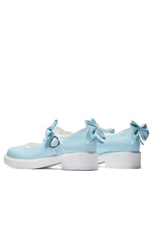 Fairy Lace Doily Mary Janes Baby Blue - Koi