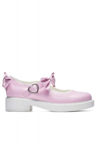 Fairy Lace Doily Mary Janes Baby Pink - Koi 2