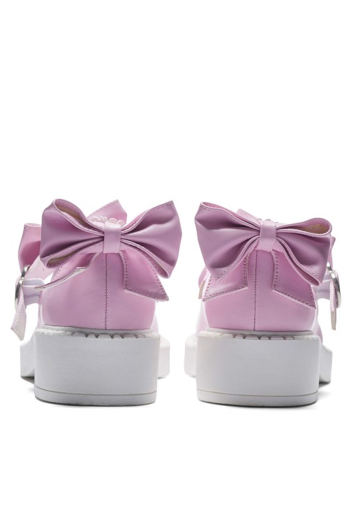 Fairy Lace Doily Mary Janes Baby Pink - Koi