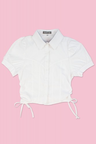 Ashley Crop Shirt - White
