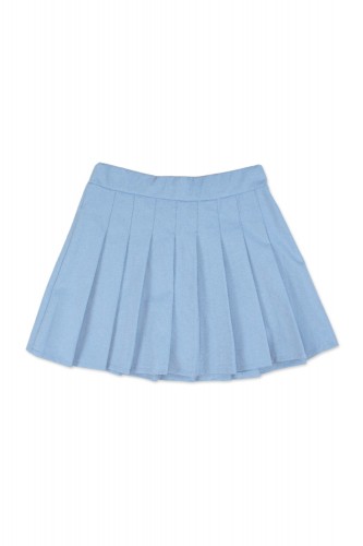 Pastel Blue Pleated Skirt