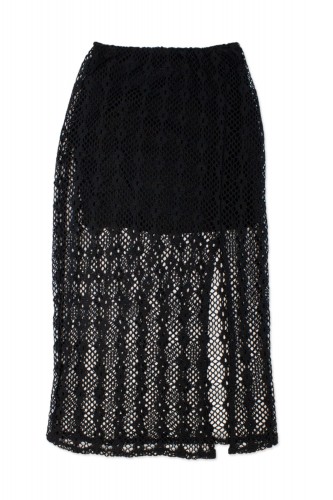 Knit Midi Skirt - Black