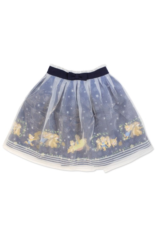 [2a mano] Falda Azul Marino con Organza Chip & Chop - Secret Honey