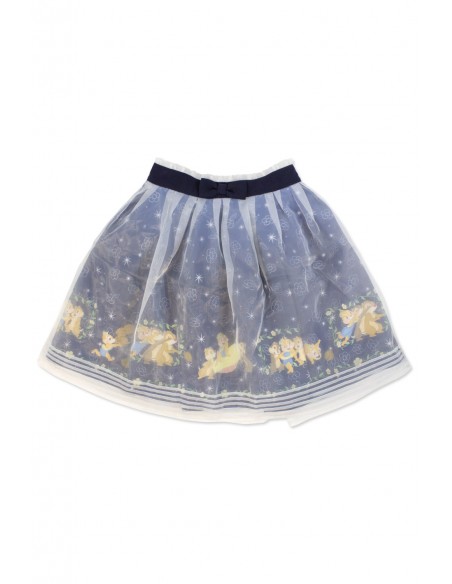 [2a mano] Falda Azul Marino con Organza Chip & Chop - Secret Honey