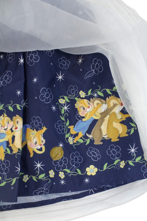 [2a mano] Falda Azul Marino con Organza Chip & Chop - Secret Honey