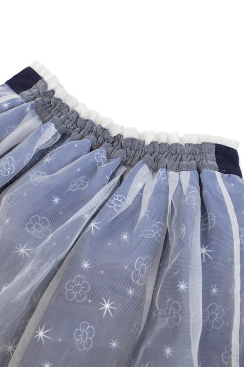 [2nd Hand] Chip & Dale Navy Skirt with Organdy - Secret Honey