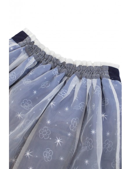 [2nd Hand] Chip & Dale Navy Skirt with Organdy - Secret Honey