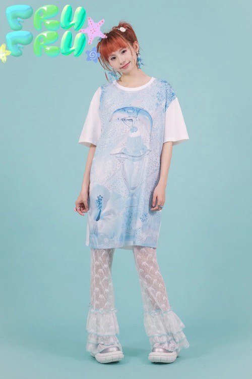 Camiseta Super Oversize Glass Dolphin ~ FruFru