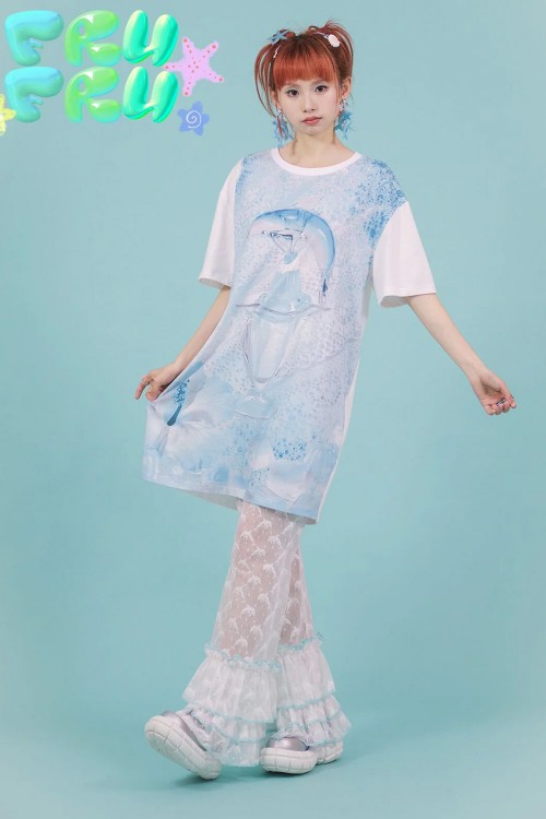Glass Dolphin Super Oversize T-shirt ~ FruFru