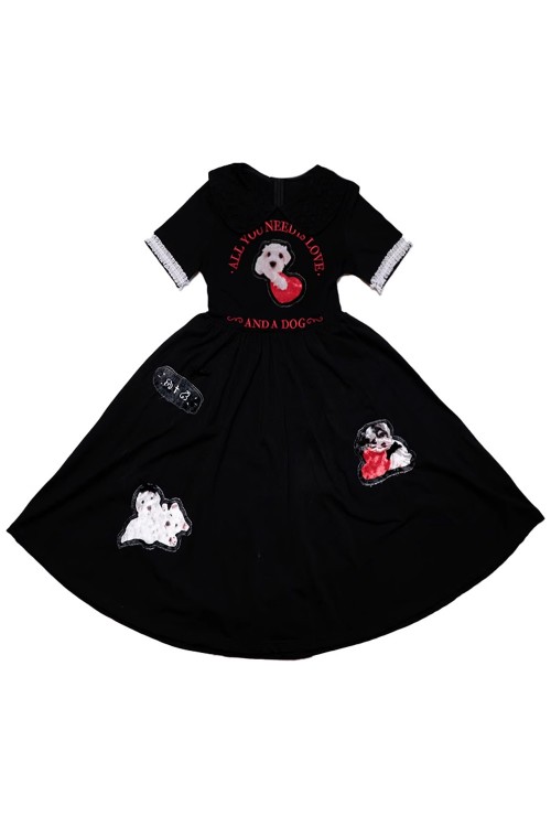 Dog Doll Short Sleeve Dress - Hashtag DDD