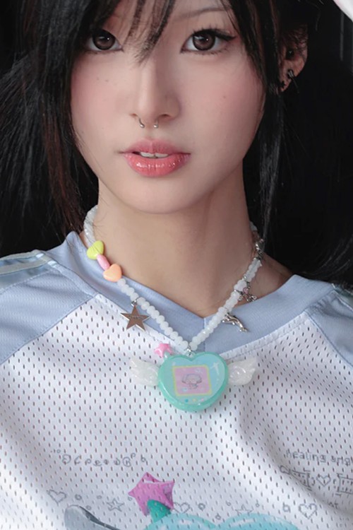 Electronic Pet Beaded Necklace Mint - Hashtag DDD