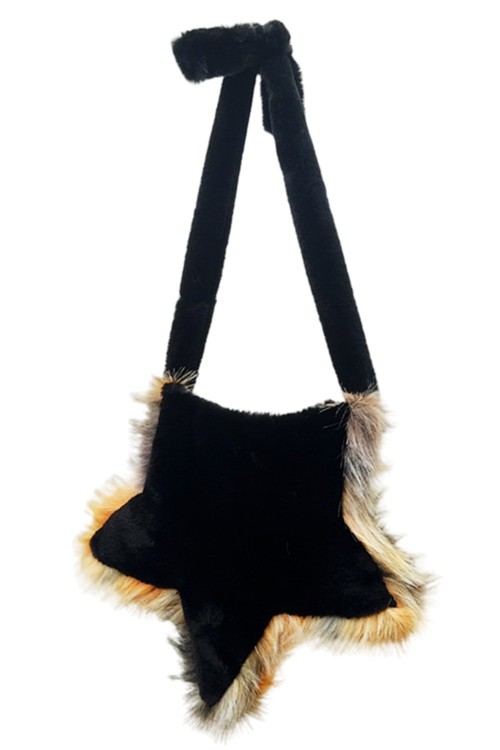 Bolso Plush Star - Negro x Marrón