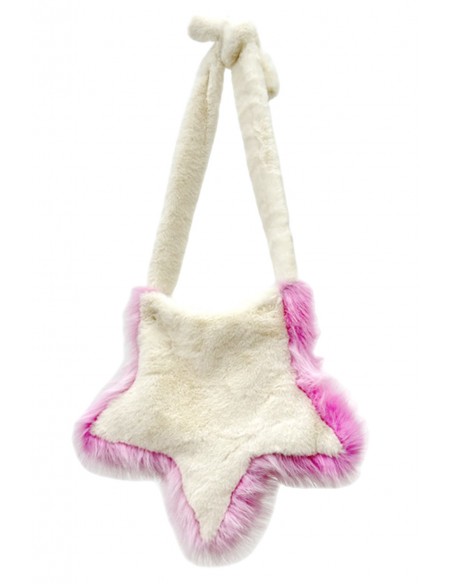 Bolso Plush Star - Blanco x Rosa