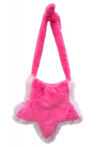 Plush Star Bag - Hot Pink