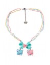 Retro Cat Ribbon Necklace Mint x Pink x Blue - Lutra Jump
