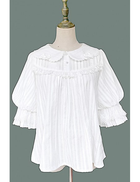 Blusa Lolita Little Doll House - Blanco