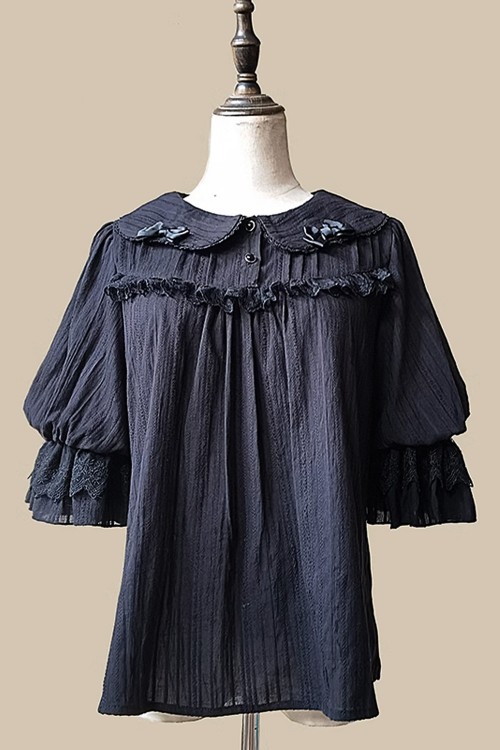 Blusa Lolita Little Doll House - Negro