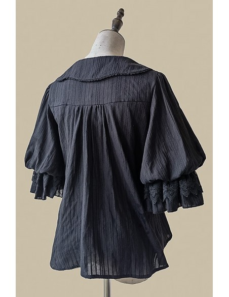 Blusa Lolita Little Doll House - Negro