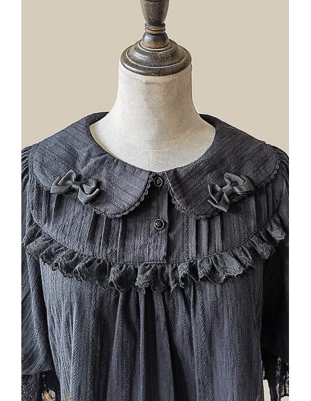 Blusa Lolita Little Doll House - Negro