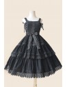 Vestido Lolita JSK 3 Layer Cake - Negro x Negro