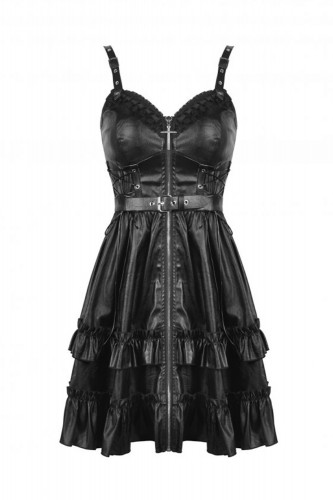 Vestido Gothic Idol de Polipiel Negro - Dark in Love 2