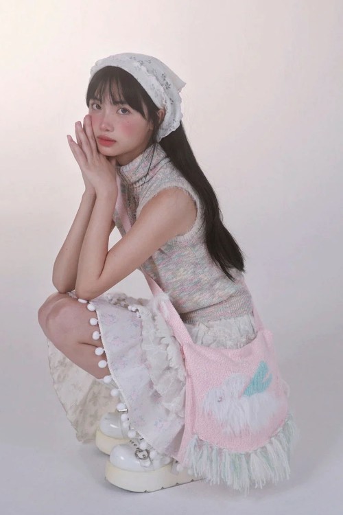 Bolso de Punto Snow Bunny - Rose Island