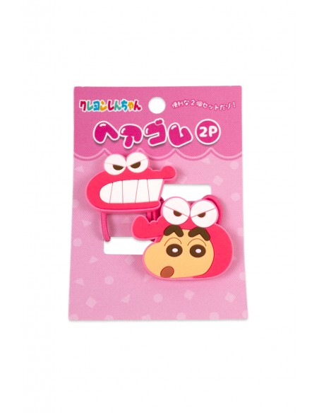 Crayon Shin-chan Gomas de Pelo Rubber Mascot 2pcs - Rosa
