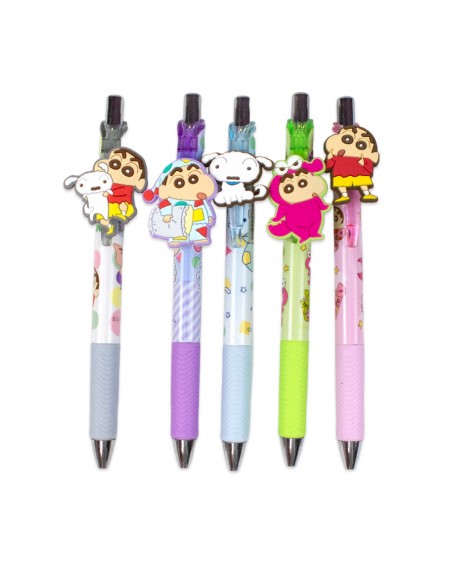 Bolígrafos con Tinta de Color Crayon Shin-chan Rubber Mascot