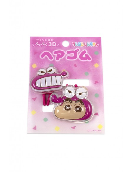 Bubble Mascot Hair Bands Crayon Shin-chan 2pc - Pink