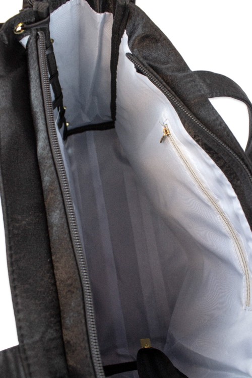 Satin Ribbon Ita Bag - Black